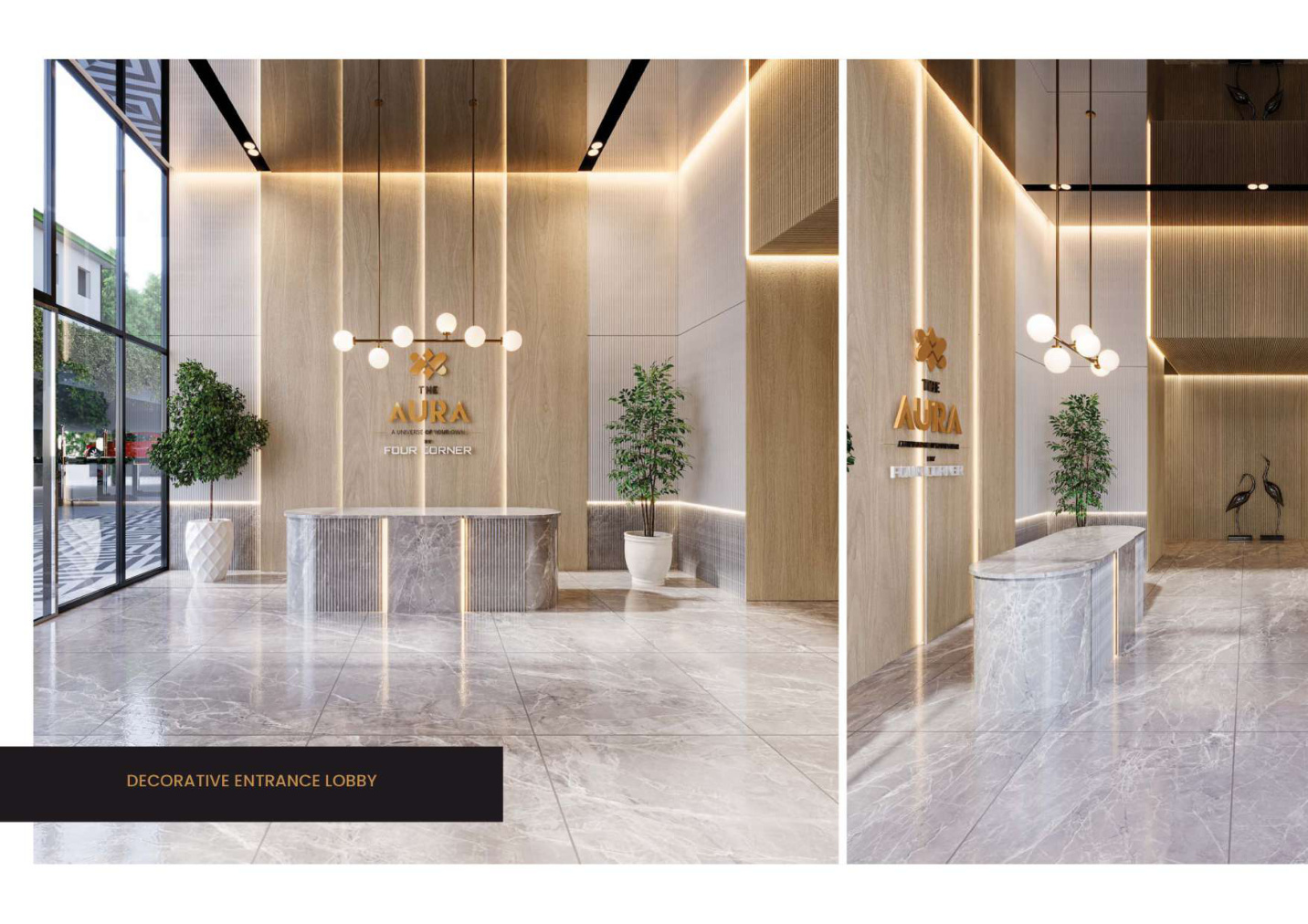 The Aura lobby — project brochure visualisation